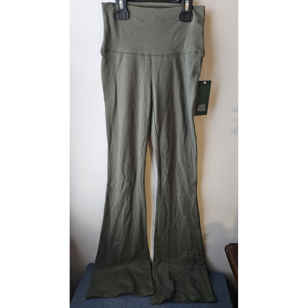 Wild Fable Olive Green High Rise Flare Pants‎ XXS NWT Stretch Cotton Leggings
